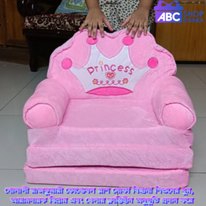Pink Princess Foldable Plush Sofa Bed For Children Sleep and Play time for kids